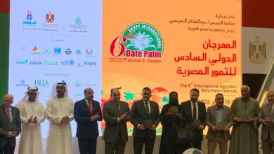 صورة الافتتاح الرسمي للمهرجان الدولي السادس للتمور المصرية 2022 بمشاركة 114 مزارع وعارض يمثلون 6 دول عربية